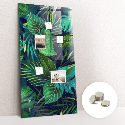 Magnettafel Exotische große Blätter