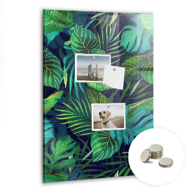 Magnettafel Exotische große Blätter