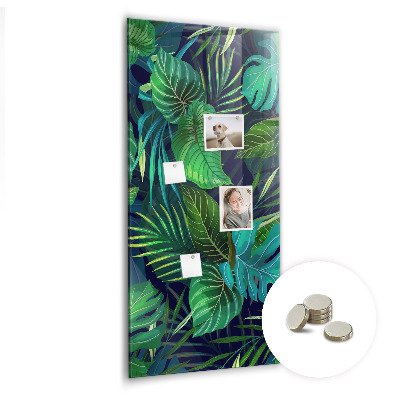 Magnettafel Exotische große Blätter