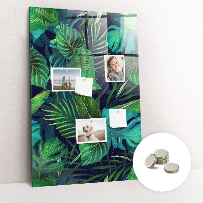 Magnettafel Exotische große Blätter