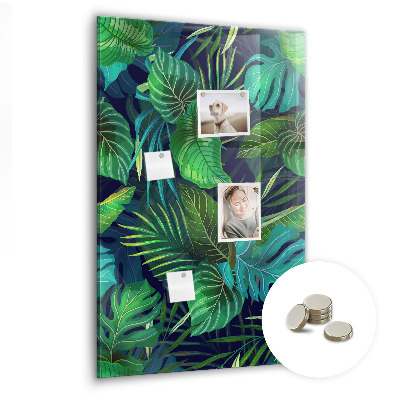 Magnettafel Exotische große Blätter