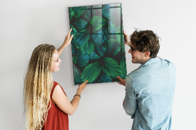 Magnettafel Große tropische Blätter