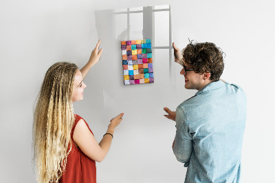 Magnetwand küche Bunte Holzwürfel
