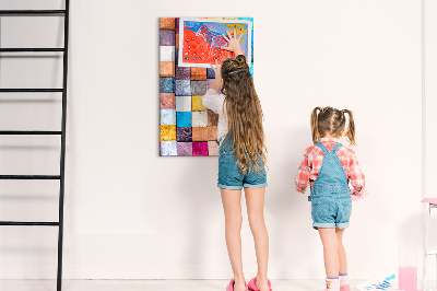 Magnetwand küche Bunte Holzwürfel