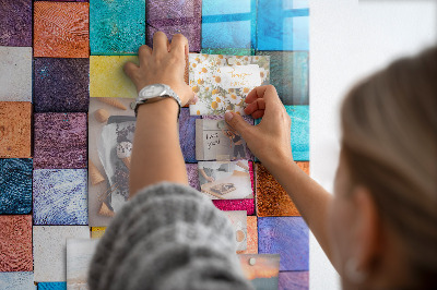 Magnetwand küche Bunte Holzwürfel