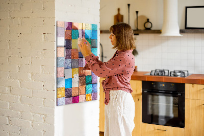 Magnetwand küche Bunte Holzwürfel