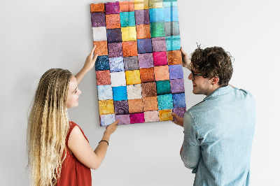 Magnetwand küche Bunte Holzwürfel
