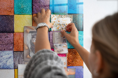 Magnetwand küche Bunte Holzwürfel