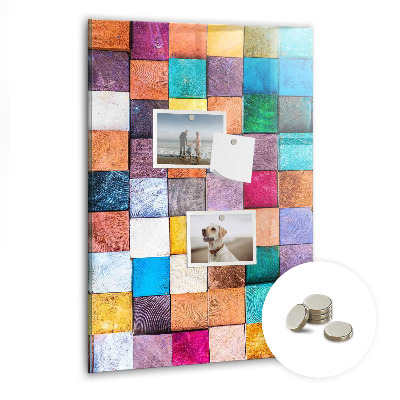 Magnetwand küche Bunte Holzwürfel