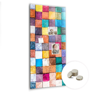 Magnetwand küche Bunte Holzwürfel