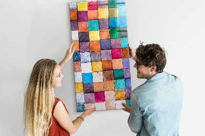 Magnetwand küche Bunte Holzwürfel