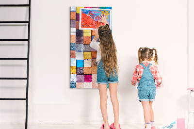 Magnetwand küche Bunte Holzwürfel