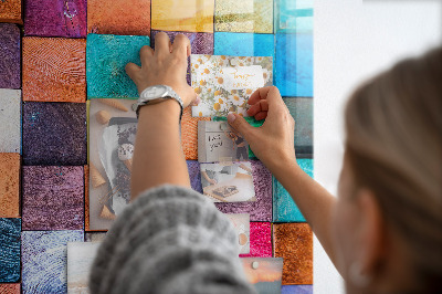 Magnetwand küche Bunte Holzwürfel