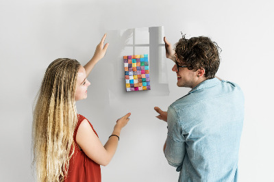 Magnetwand küche Bunte Holzwürfel