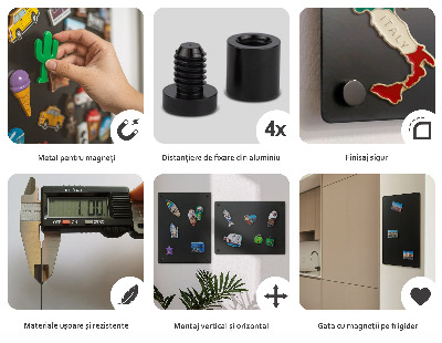 Metalltafel für Magnete Schwarz
