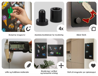 Metalltafel für Magnete Schwarz
