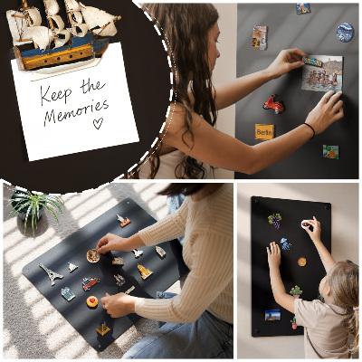 Metalltafel für Magnete Schwarz