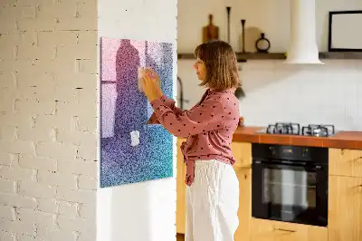 Beschreibbare Magnettafel mit abstraktem Farbverlauf-Design