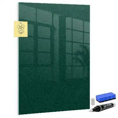 Magnettafel zum Schreiben mit Muster aus linearen Blättern