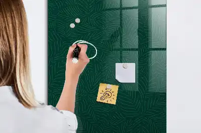 Magnettafel zum Schreiben mit Muster aus linearen Blättern