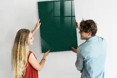 Magnettafel zum Schreiben mit Muster aus linearen Blättern