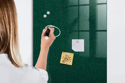 Magnettafel zum Schreiben mit Muster aus linearen Blättern