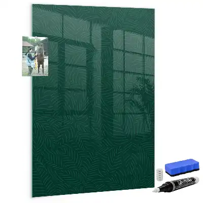 Magnettafel zum Schreiben mit Muster aus linearen Blättern