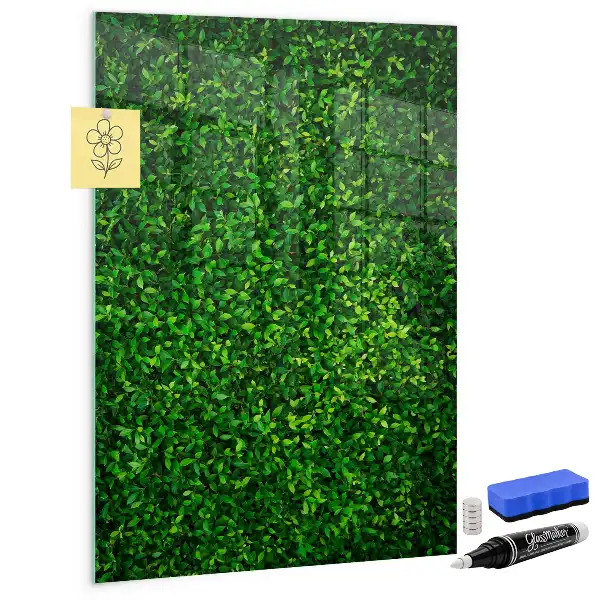 Magnettafel beschreibbar mit Blätterzaun-Design