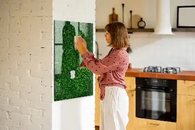 Magnettafel beschreibbar mit Blätterzaun-Design