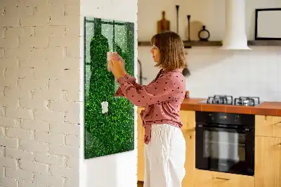 Magnettafel beschreibbar mit Blätterzaun-Design