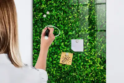 Magnettafel beschreibbar mit Blätterzaun-Design