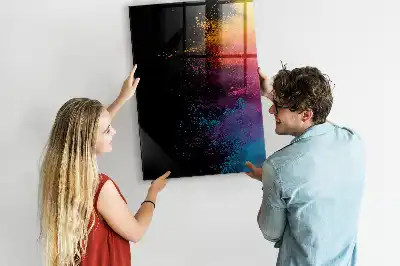 Magnettafel zum Beschreiben bunter Staub