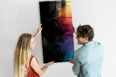 Magnettafel zum Beschreiben bunter Staub