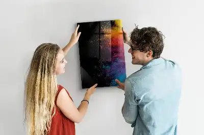 Magnettafel zum Beschreiben bunter Staub
