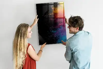 Magnettafel zum Beschreiben bunter Staub