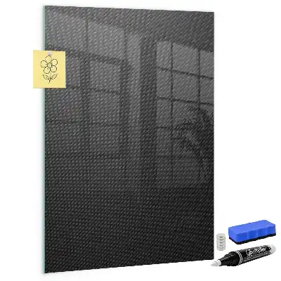 Beschreibbare Magnettafel mit dunklem Muster