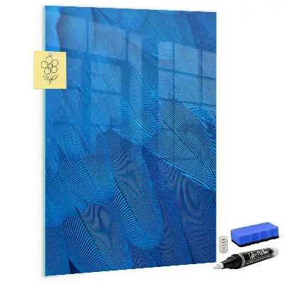 Magnettafel zum Schreiben mit Motiv Vogelfedern