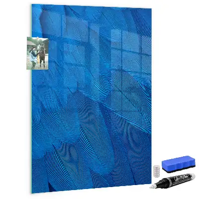 Magnettafel zum Schreiben mit Motiv Vogelfedern