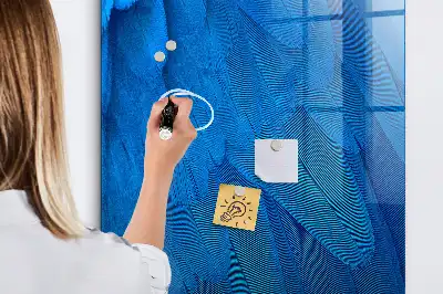 Magnettafel zum Schreiben mit Motiv Vogelfedern