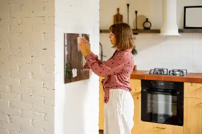 Beschreibbare Magnettafel aus rustikalem Holz