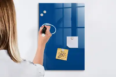 Beschreibbare Magnettafel in Blau