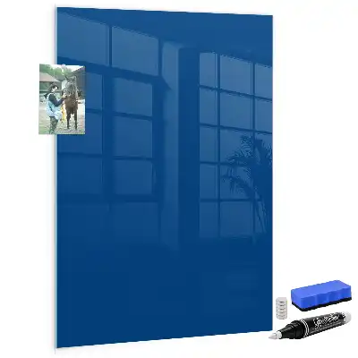 Beschreibbare Magnettafel in Blau