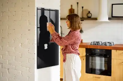 Beschreibbare Magnettafel in Schwarz