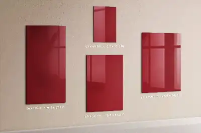 Beschreibbare Magnettafel in Rot