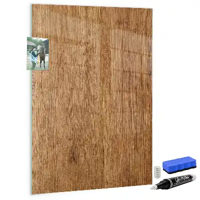 Beschreibbare Magnettafel in warmen Holztönen