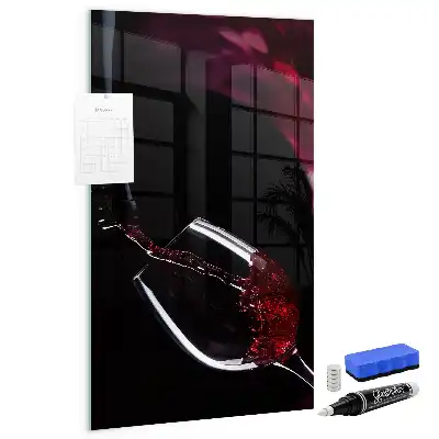 Magnettafel zum Schreiben Motiv verschütteter Wein