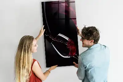 Magnettafel zum Schreiben Motiv verschütteter Wein