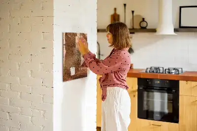 Beschreibbare Magnettafel in Form eines Baumstamm-Querschnitts