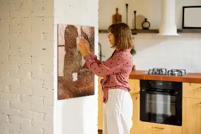 Beschreibbare Magnettafel in Form eines Baumstamm-Querschnitts