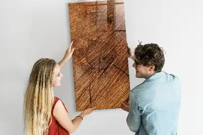 Magnettafel zum Schreiben in warmem Holzton